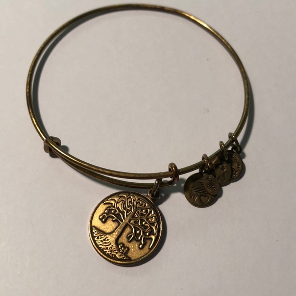Alex and Ani Gold Tree Bangle - Picture 1 of 2